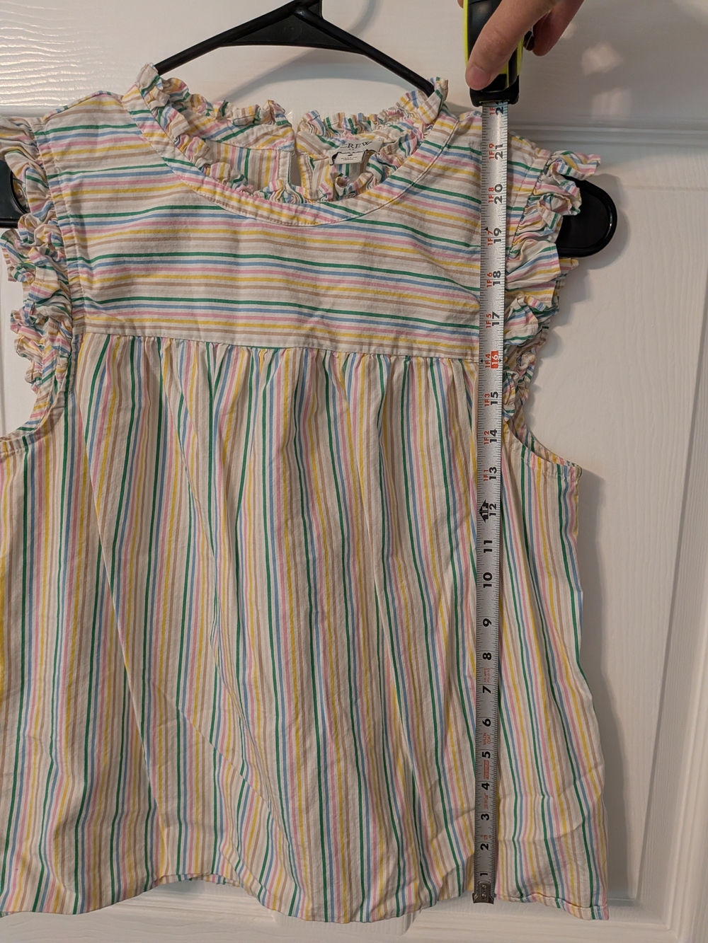 Multi-Color Striped Ruffle Sleeve Top - Picture 5 of 7